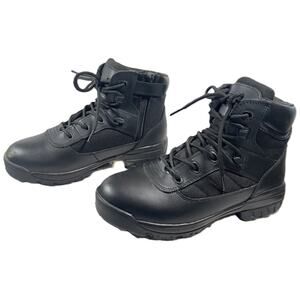 Ryno Gear Tactical Boots Men’s 8.5 Black Side Zip Strap CoolMax Lining Duty Work